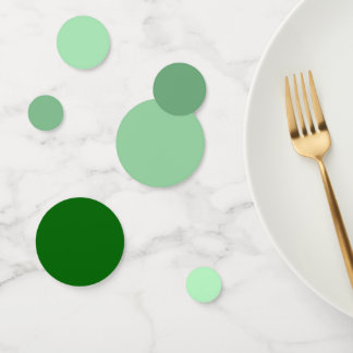 Soft Mint to Dark Green Gradient Table Confetti