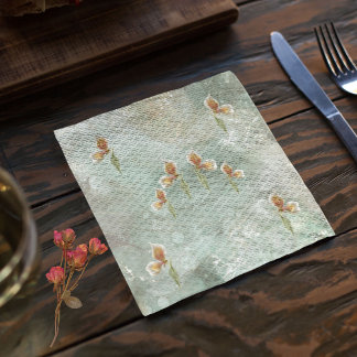 Soft mint watercolor cloth placement  cloth placemat