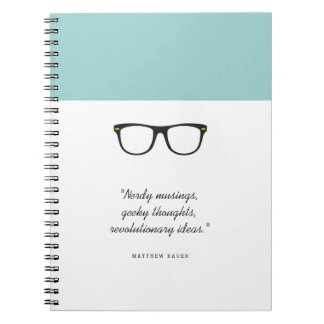 Soft Mint Wayfarer Glasses Notebook