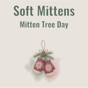 Soft Mittens Mitten Tree Day Sticker
