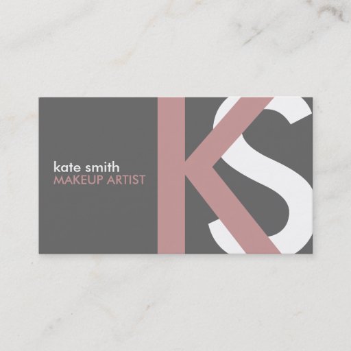 Customizable Soft Monogram Business Cards