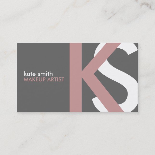 Soft Monogram Business Cards (Front)