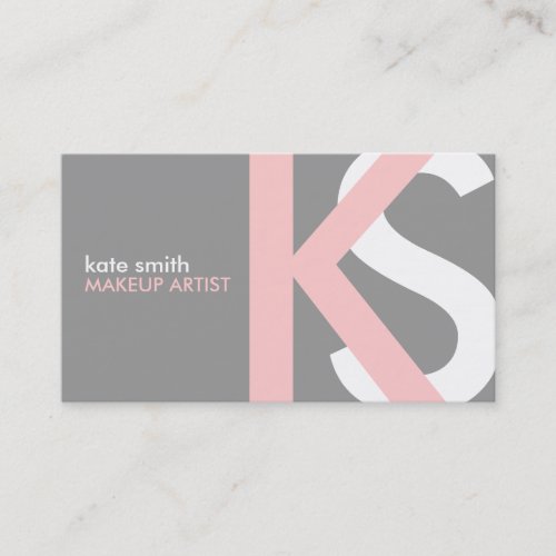 Soft Monogram Business Cards