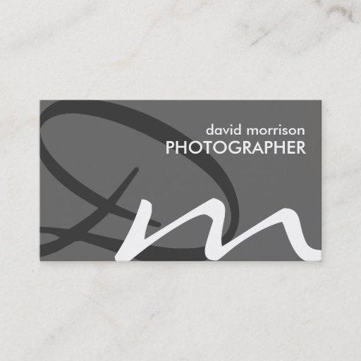 Customizable Soft Monogram Business Cards