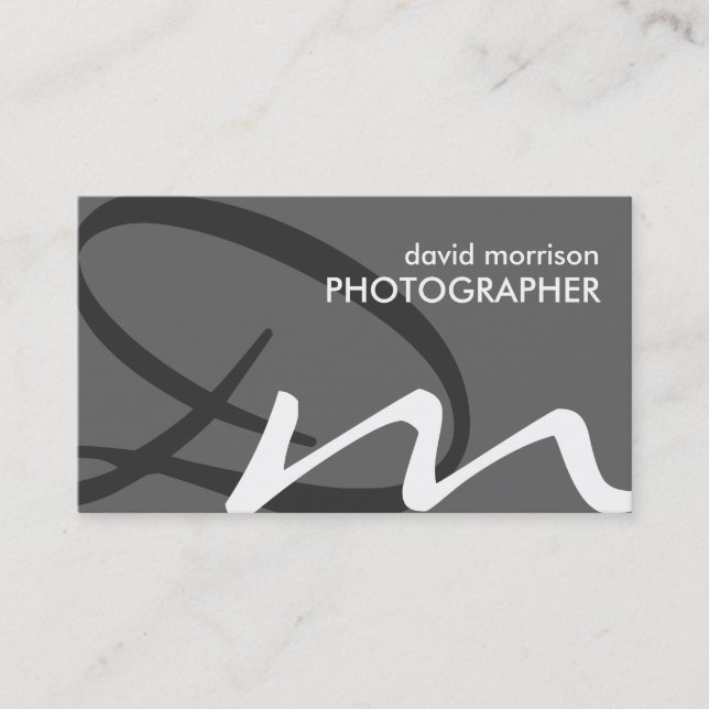 Soft Monogram Business Cards (Front)