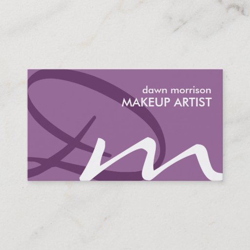 Customizable Soft Monogram Business Cards