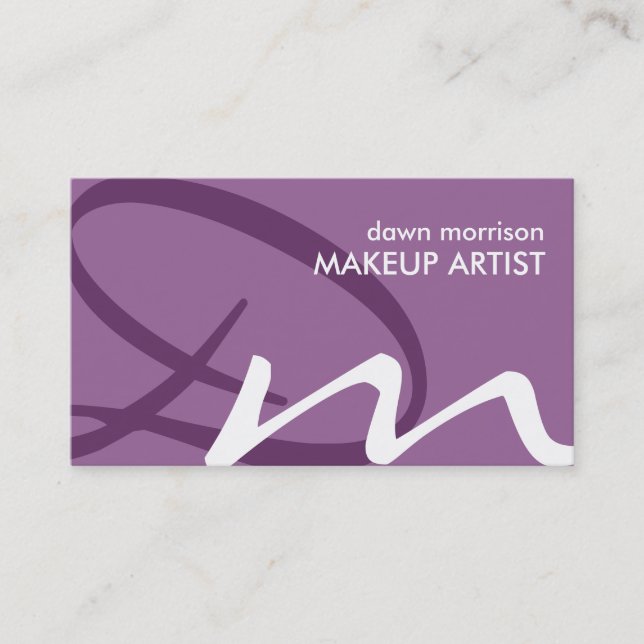 Soft Monogram Business Cards (Front)