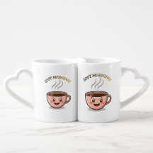 Soft Mornings – Cute Smiling Coffee Cup Mug Design