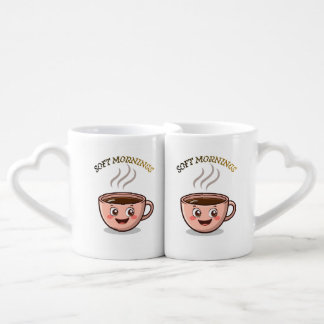 Soft Mornings – Cute Smiling Coffee Cup Mug Design