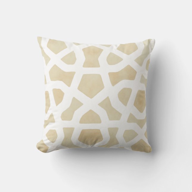 Soft Mosaic Sand Throw Pillow (Front)