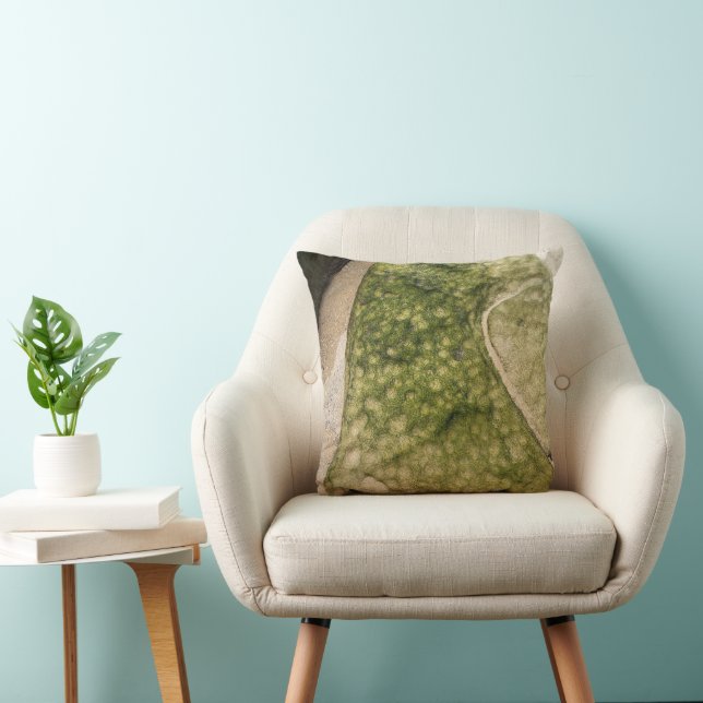 Soft Mottled Beach Rock Towoon Bay Throw Pillow (Chair)