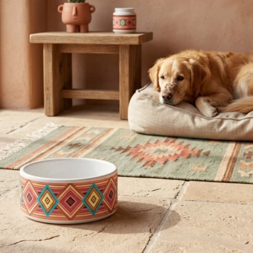 Soft Multi-Color Diamond & Stripe Bowl