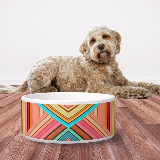 Soft Multi-Colored Diamond & Stripes Bowl (Creator Uploaded)