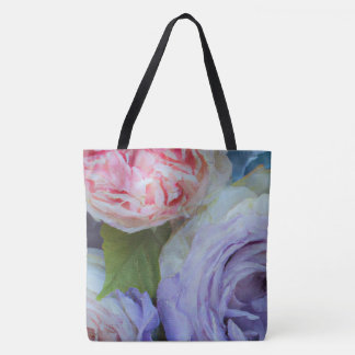 soft multi flower tote bag