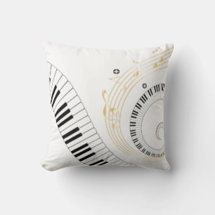 Soft Music Throw Pillow