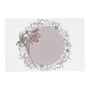 Soft Muted Eggplant Wreath Square Placemat