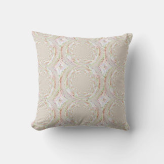 Soft Muted Fractal Design Throw Pillow