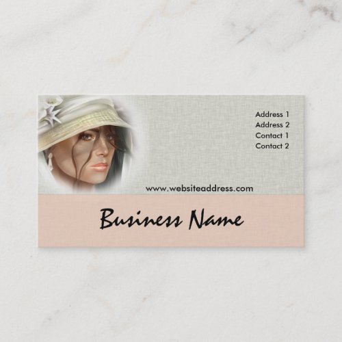 Soft Mystery Woman Business Cards