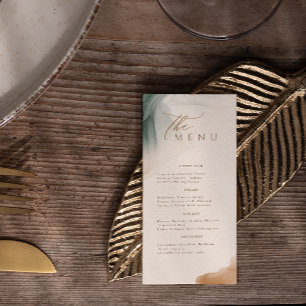 Soft Natural Pastel Wedding Menu