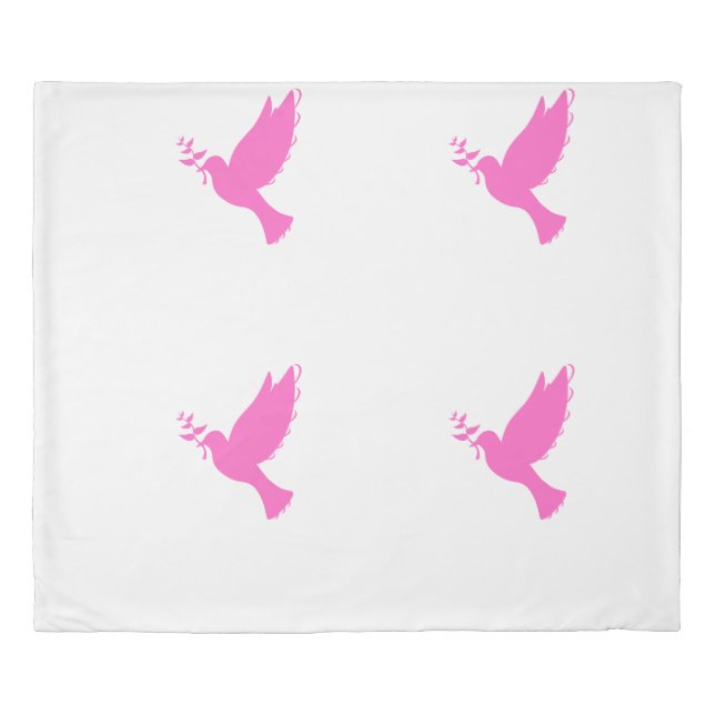 Soft Nature Theme Four Birds Printed Bedding Set  Duvet Cover (Front)