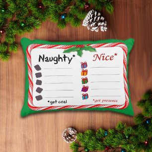 Soft Naughty or Nice Pillow