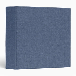 Soft Navy Blue Linen Fabric Texture Blank 3 Ring Binder