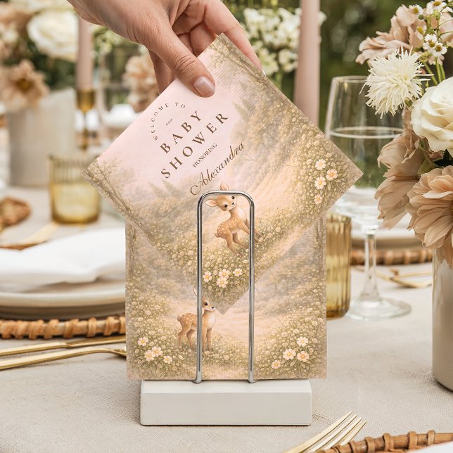 Soft Neutral Forest Critters Baby Shower Napkins (Creator Uploaded)