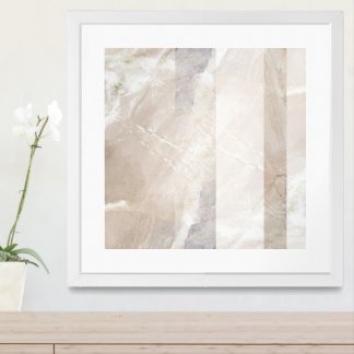 Soft Neutral Geometric Abstract Wall Art