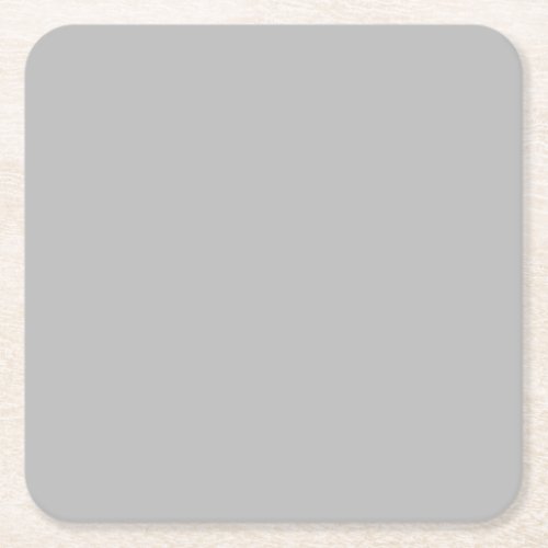 Soft Neutral Gray Solid Color Pairs Chic Shadow Square Paper Coaster