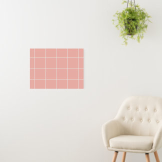 Soft Neutral Grid Pattern Minimal Check Design Foam Board