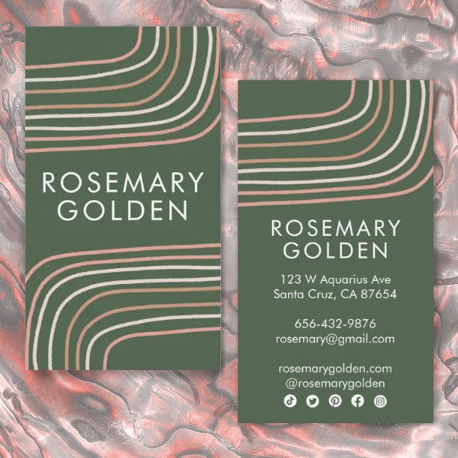 Soft Neutral Lines Minimalist Simple Elegant Chic  Business Card (Creator Uploaded)