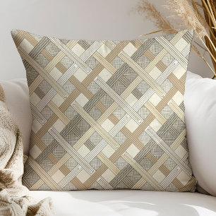 Soft Neutral Pillow Modern Geometric Home Vibe