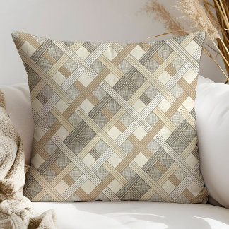 Soft Neutral Pillow Modern Geometric Home Vibe