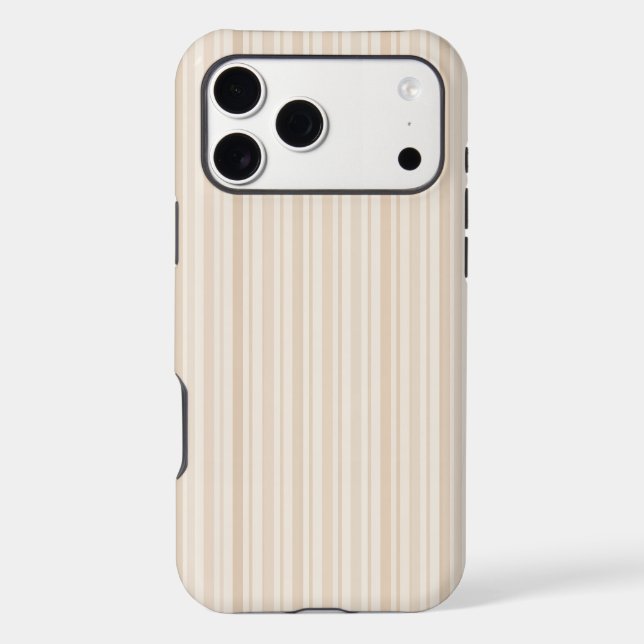 Soft Neutral Stripe Pattern Case-Mate iPhone Case (Back)