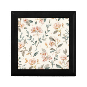 Soft Neutral Wildflower Sage Watercolor Botanical Gift Box