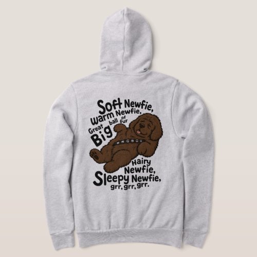 Soft Newfie poem (Brown newfie)  Hoodie