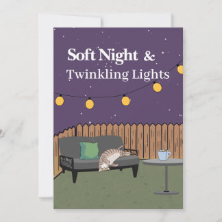 Soft Night & Twinkling Lights – Cozy Evening Invi Invitation