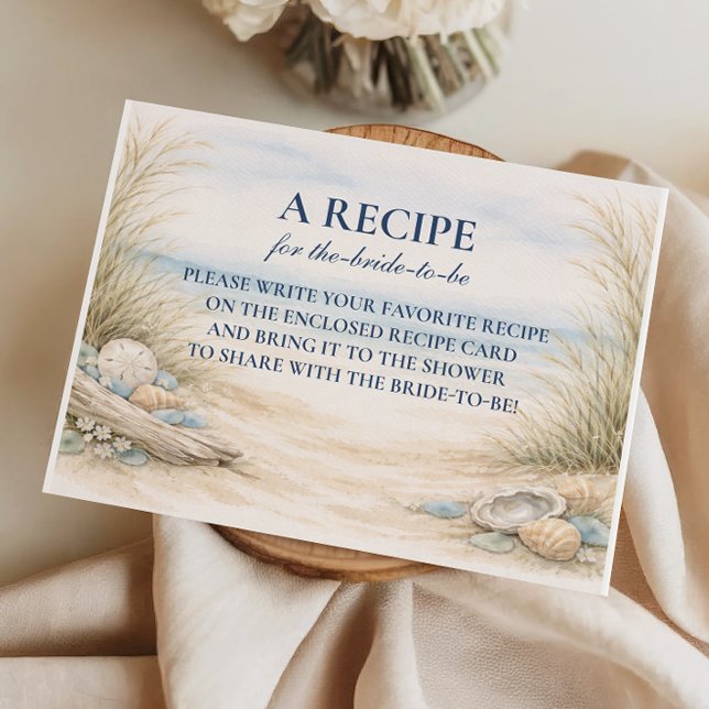 Soft Ocean Blue Bridal Shower Enclosure Card (Creator Uploaded)
