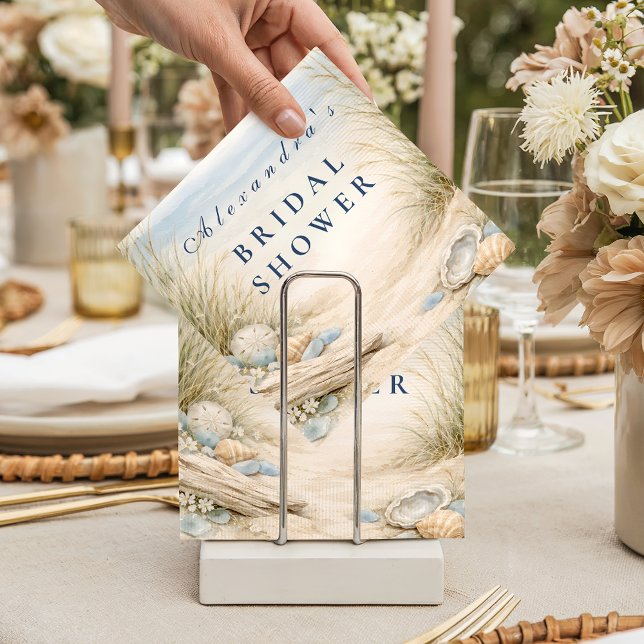 Soft Ocean Blue Bridal Shower Napkins (Creator Uploaded)