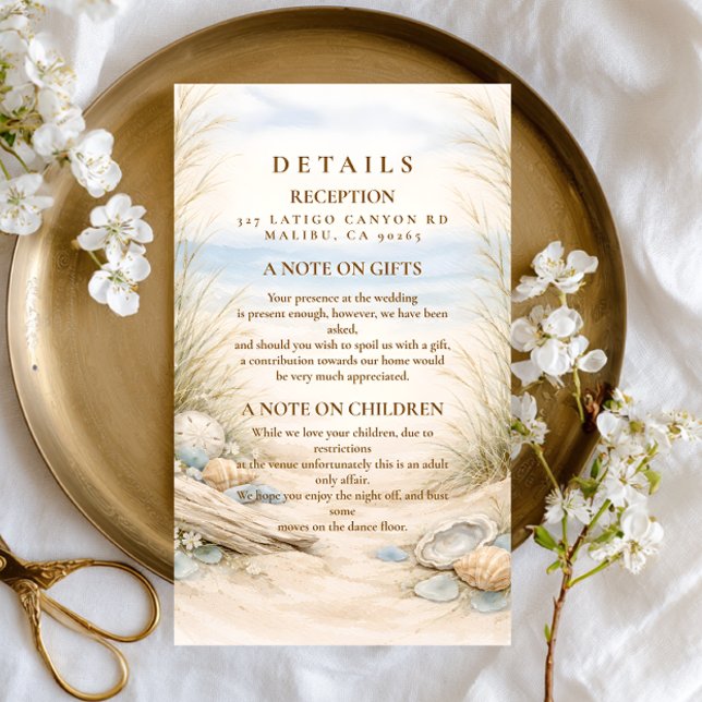 Soft Ocean Breeze Wedding Enclosure Card (Creator Uploaded)