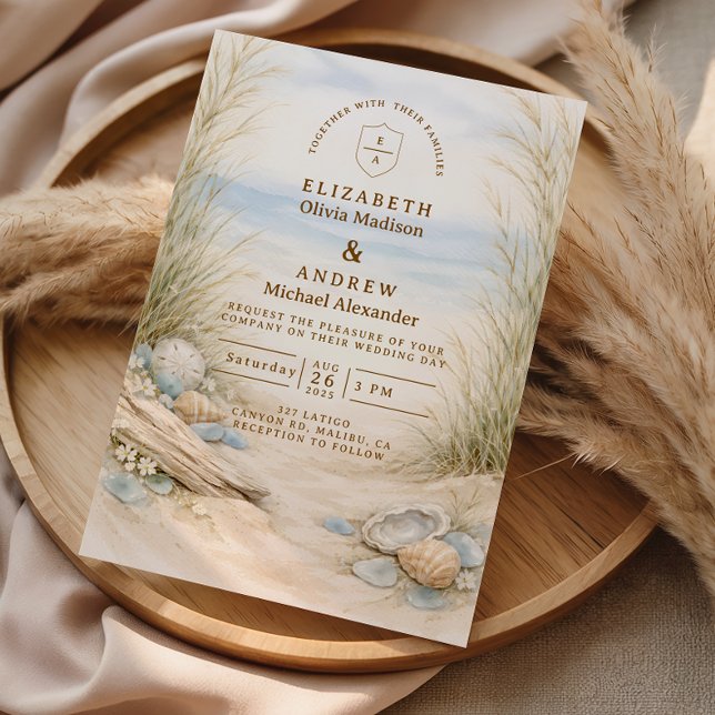 Soft Ocean Breeze Wedding Invitation (Creator Uploaded)