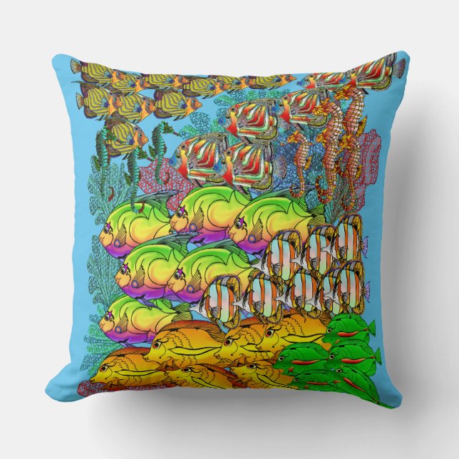 Soft Ocean Pillow Shared with Friends (Front)