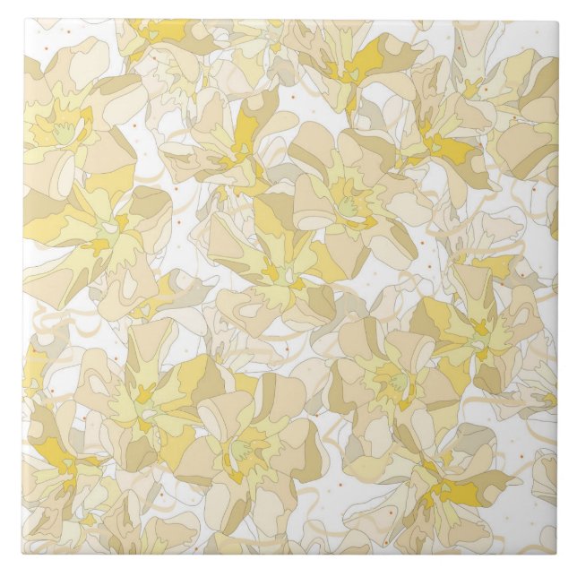 Soft Oleander Flowers Ceramic Tile (Front)