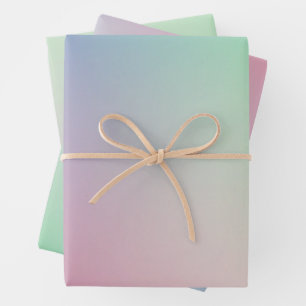 Soft Ombre Rainbow Pastel Colors  Wrapping Paper Sheets