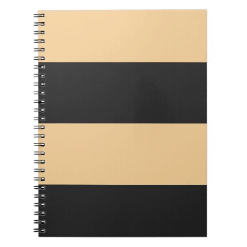 Soft Orange and Gray Simple Extra Wide Stripes Notebook