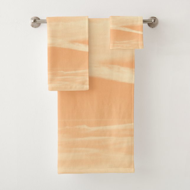 Soft Orange Yellow Sky Dream 1 Bath Towel Set (Insitu)