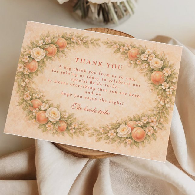Soft Orchard Dreams Bridal Shower Thank You Card (Creator Uploaded)