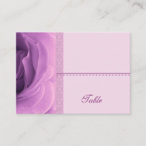 Soft Orchid Purple Rose Place Card - Wedding Party Business Card Template