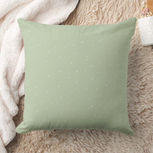 Soft Origin Light Sage Green Aesthetic Throw Pillow (Blanket)