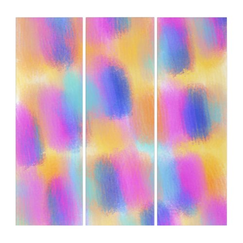 Soft  Original Contemporary Color Blur V2 Triptych